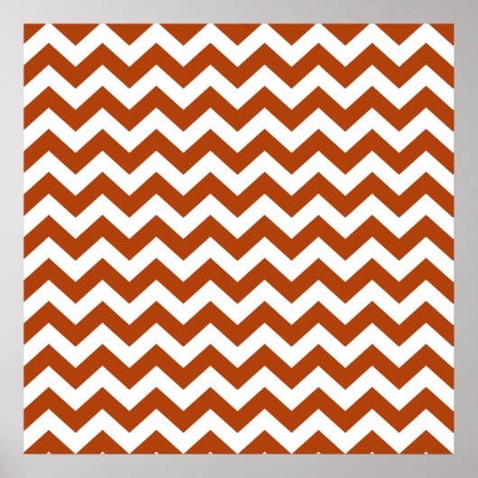 Rust Red Poppy Safari Chevron Poster (Voorkant)