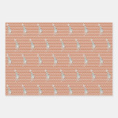 Rust Red Safari Chevron met Pop Art Giraffe Inpakpapier Vel (Voorkant 3)