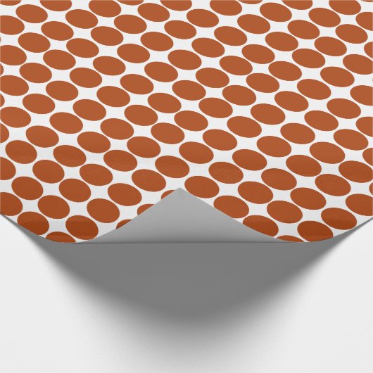 Rust Red Safari Dot Cadeaupapier (Hoek)