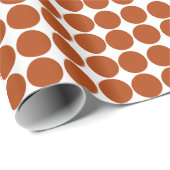 Rust Red Safari Dot Cadeaupapier (Rol Hoek)