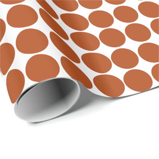 Rust Red Safari Dot Cadeaupapier (Rol Hoek)