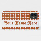 Rust Red Safari Dot met naam Case-Mate iPhone Case (Achterkant (horizontaal))