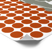 Rust Red Safari Dot with Pop Art Elephant Poster (Hoek)