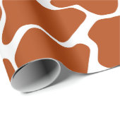 Rust Red Safari Giraffe Cadeaupapier (Rol Hoek)