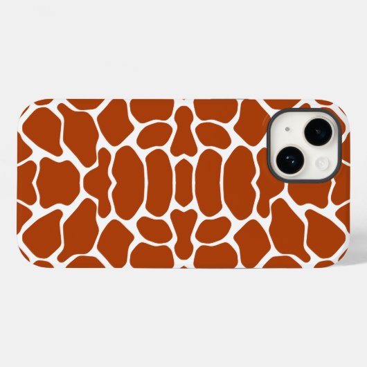 Rust Red Safari Giraffe Case-Mate iPhone Case (Achterkant (horizontaal))