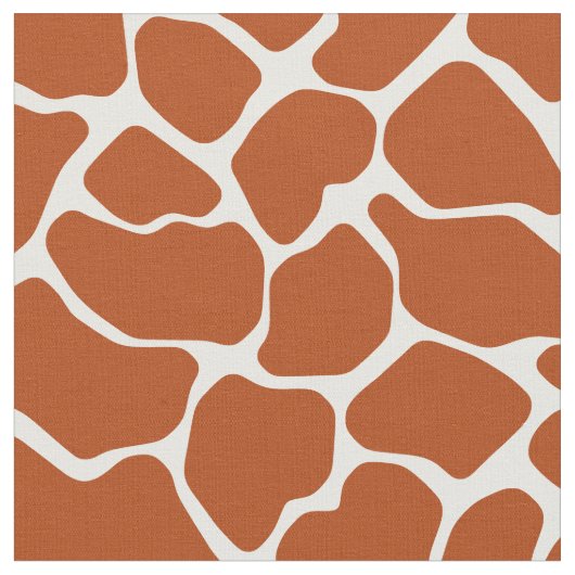 Rust Red Safari Giraffe Stof (Close Up)