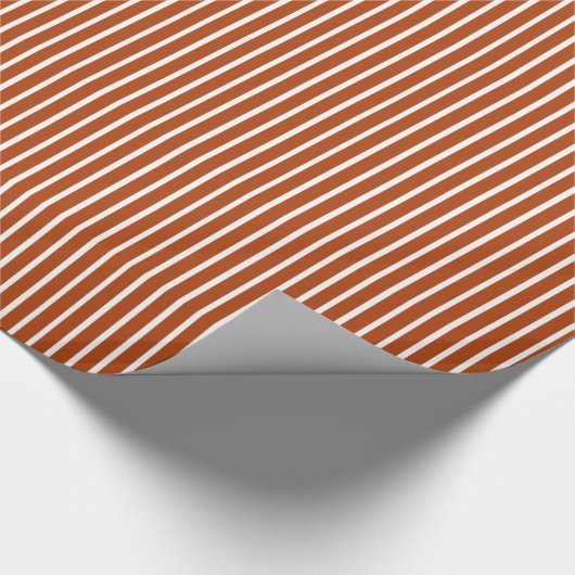 Rust Red Safari Stripe Cadeaupapier (Hoek)