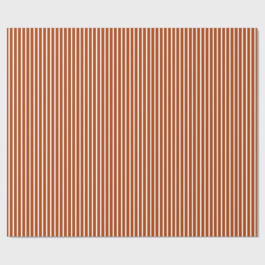 Rust Red Safari Stripe Cadeaupapier (Vlak)