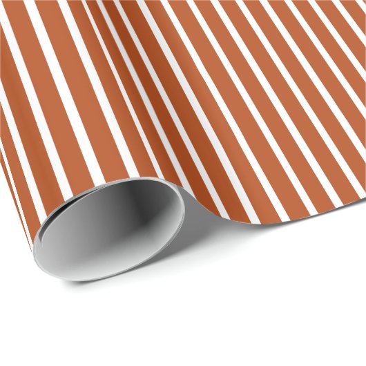 Rust Red Safari Stripe Cadeaupapier (Rol Hoek)