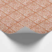 Rust Red Safari Zebra Cadeaupapier (Hoek)