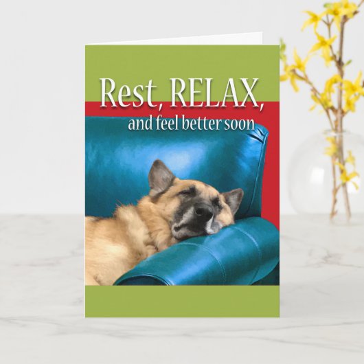 Rust, Relax, en voel zich sneller Kaart (Gele Bloem)