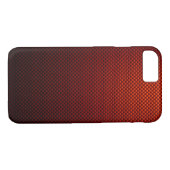 Rust rode zwarte koolstofvezel gepatterd Case-Mate iPhone case (Achterkant (Horizontaal))
