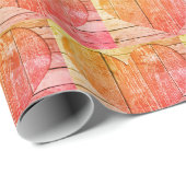 Rust rood en geel Hart inpakpapier (Rol Hoek)