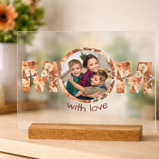 Rust Rose Custom Photo Mother's Day Gift Acryl Bord
