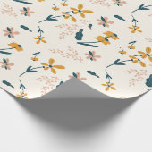 Rust Roze Bloemmotief  Cadeaupapier (Hoek)