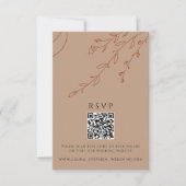 Rust RSVP Online QR Code Weddenschap Website Kaart (Voorkant)