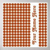 Rust Safari Dot met naam Poster (Voorkant)