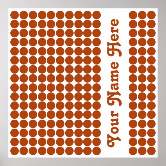 Rust Safari Dot met naam Poster (Voorkant)