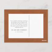 Rust schilderde de bruiloft van de manuscriptfoto  briefkaart (Achterkant)