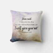 Rust Schrift Worpkussen Kussen (Voorkant)