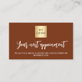 Rust sinaasappel agaat zakelijke logo afspraak kaa kortingskaartje (Voorkant)