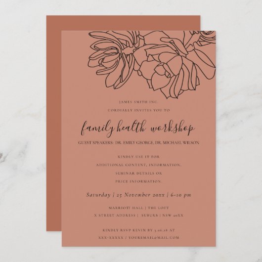 RUST SINAASAPPEL DESERT CACTI SUCCULENT WORKSHOP E KAART (Voorkant / Achterkant)