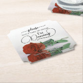 Rust Sinaasappel Roos Neem mijn Drink bruiloft nie Kartonnen Onderzetters (Gekanteld)