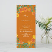 Rust Sinaasappel Wedding  Floral Menu (Staand voorkant)