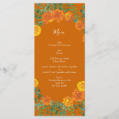 Rust Sinaasappel Wedding  Floral Menu (Voorkant)