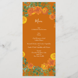 Rust Sinaasappel Wedding  Floral Menu
