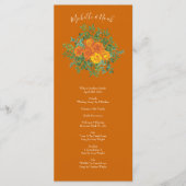 Rust Sinaasappel Wedding Floral Menu (Voorkant)