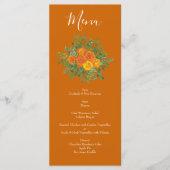 Rust Sinaasappel Wedding Floral Menu (Voorkant)