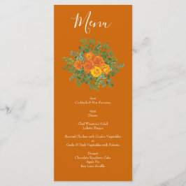 Rust Sinaasappel Wedding  Floral Menu