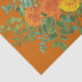 Rust Sinaasappel Wedding  Floral Tissuepapier (Detail)