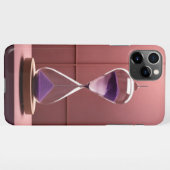 Rust: Stoffig Roze & Donker Paarse Zandloper iPhone Hoesje (Achterkant horizontaal)