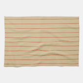 Rust Stripes op Beige Kitchen Towel Theedoek (Horizontaal)