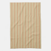 Rust Stripes op Beige Kitchen Towel Theedoek (Verticaal)