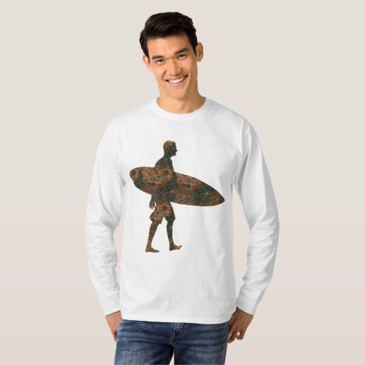 Rust surfende lange T-shirt (Voorkant volledig)