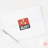 RUST-symbool op rood Vierkante Sticker (Envelop)