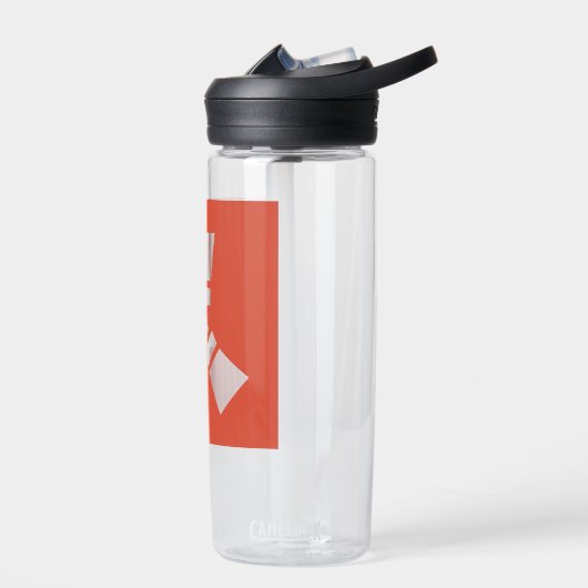 RUST-symbool op rood Waterfles (Links)