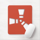 RUST Symbool Rood op Clear Shadowed Muismat (Met muis)