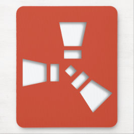 RUST Symbool Rood op Clear Shadowed Muismat