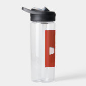 RUST Symbool Rood op Clear Shadowed Waterfles (Rechts)