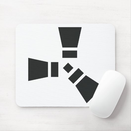 RUST Symbool Zwart op Clear Muismat (Met muis)