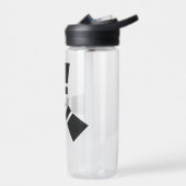 RUST Symbool Zwart op Clear Waterfles (Links)