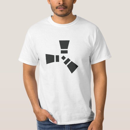 RUST symbool zwart op transparant T-shirt (Voorkant)