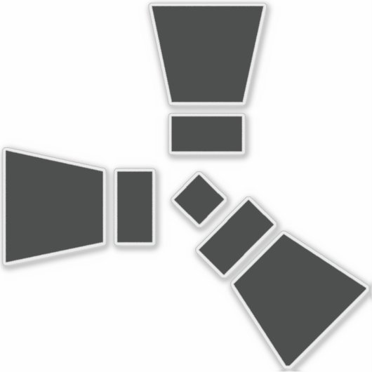 RUST Symbool Zwart op Wit Sticker (Voorkant)