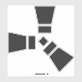 RUST Symbool Zwart op Wit Sticker (Vel)