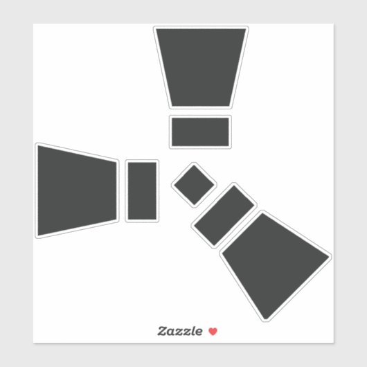 RUST Symbool Zwart op Wit Sticker (Vel)