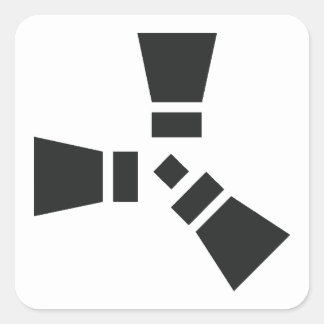 RUST Symbool Zwart op Wit Vierkante Sticker